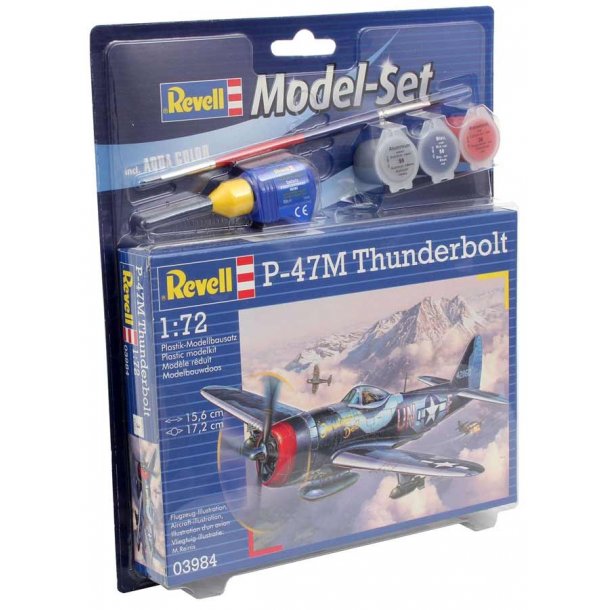Revell P47M Thunderbolt 1:72 komplet sæt