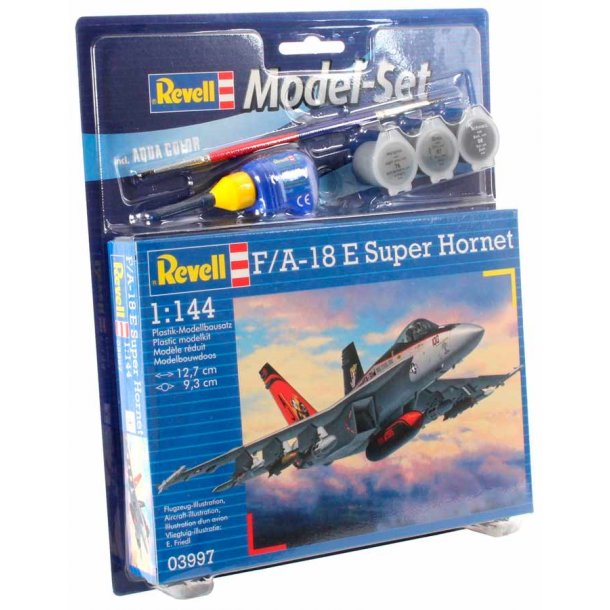 Revell F/A-18E Super Hornet - scala 1:144 Med lim og maling