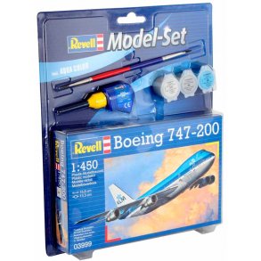 Revell Boeing 474 - 400 - scala 1:450 Med lim og maling