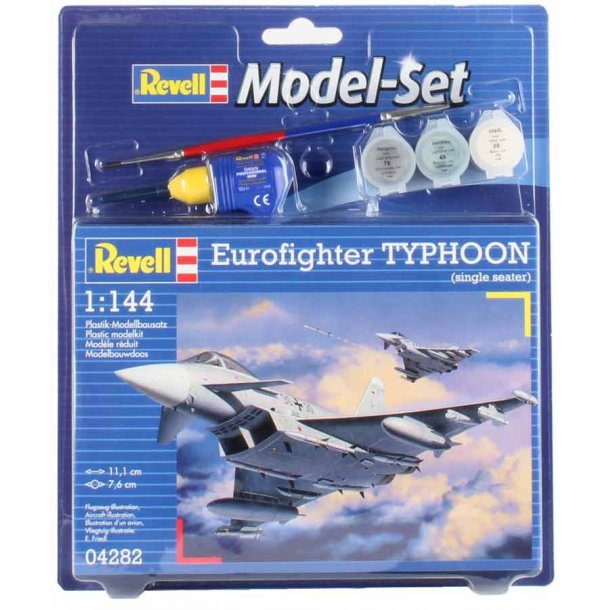 Revell Eurofighter typhoon - scala 1:144 Med lim og maling