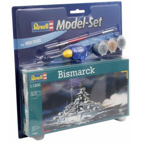 Revell krigsfartyg Bismarck - skala 1: 1200 komplett set