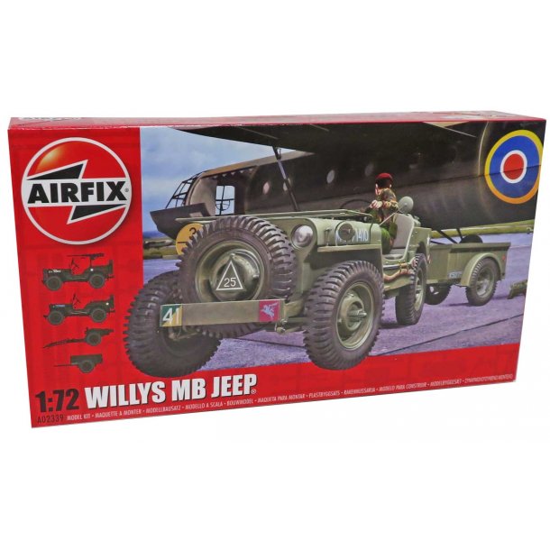Airfix Willys MB jeep og 6pdr kanon