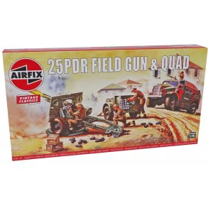 Airfix 25pdr field gun & quad