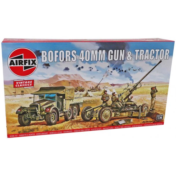 Airfix Bofors 40mm pistol &amp; traktor