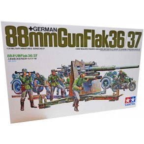 Tamiya Tysk 88 mm kanonstilling med figurer
