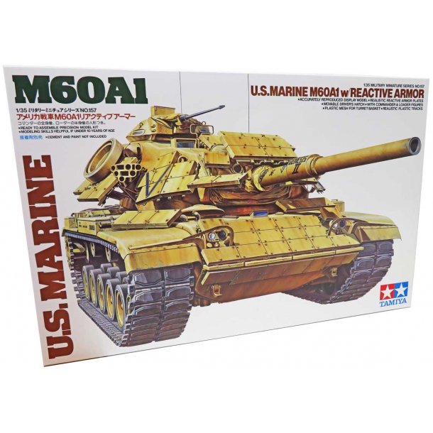 thumbnail image 2 of Tamiya U.S. Marine M60A1 Plastic Model Kit - Detailed Military Build For Hobbyists 2 of 11