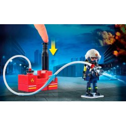 Brandmnd med vandpumpe