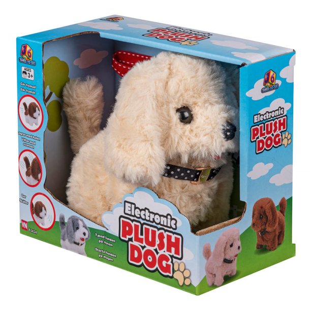 3-2-6 Elektronisk plys hund - Beige