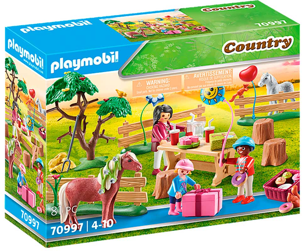 sendt Diplomat foretage Playmobil 70997 stor Børnefødselsdag på rideskolen