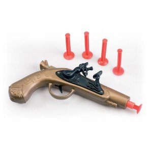 Piratpistol med 5 mjuka pilar och gonflik.