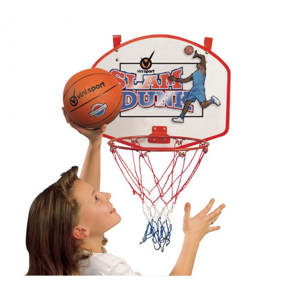 Basketspil komplet m/ plade og kurv klar til brug