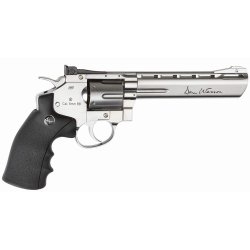 Dan Wesson 6" Chrome' revolver full metal.