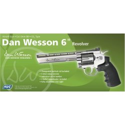 Dan Wesson 6" Chrome' revolver full metal.
