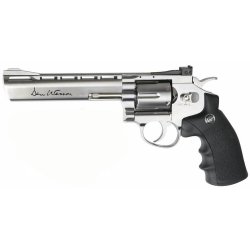Dan Wesson 6" Chrome' revolver full metal.