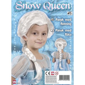 Snow queen paryk med fletninger