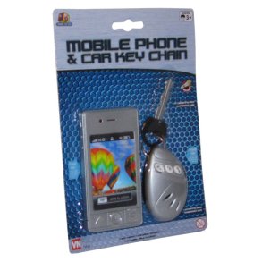 Mobiltelefon med nycklar - silver