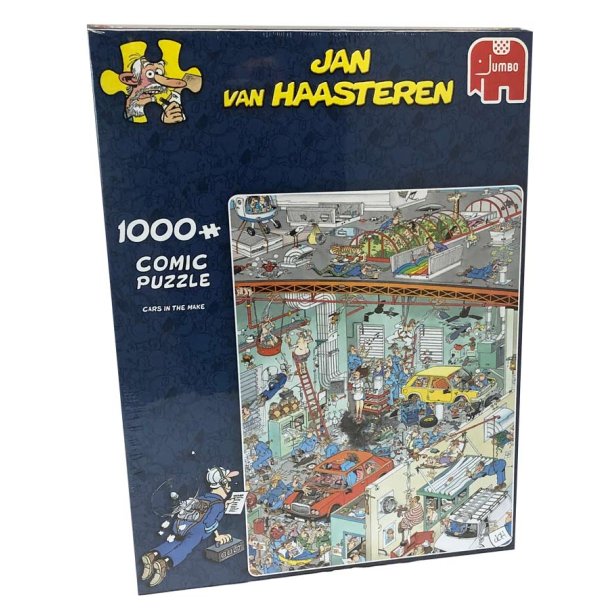 Jan van haasteren puslespil 1000 brikker - Cars in the make