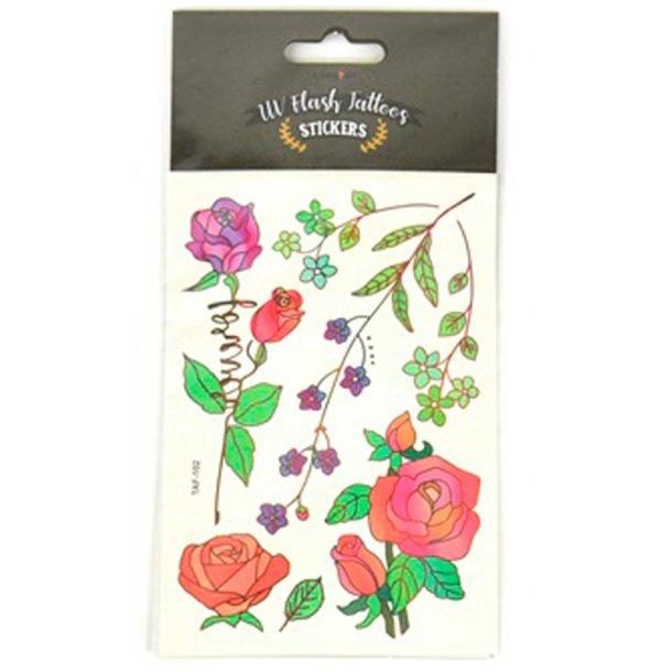 UV Flash tatoveringer - med roser