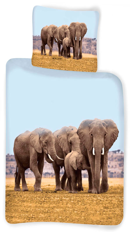 med store flotte elefanter i flot stof