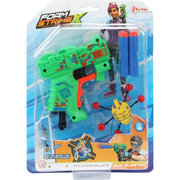 Pistol med skumpile og insekt