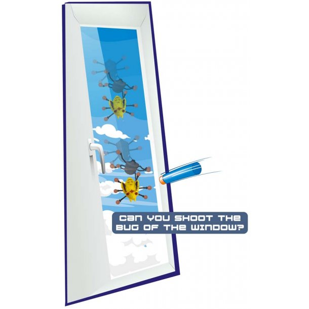 Pistol med skumpile og insekt