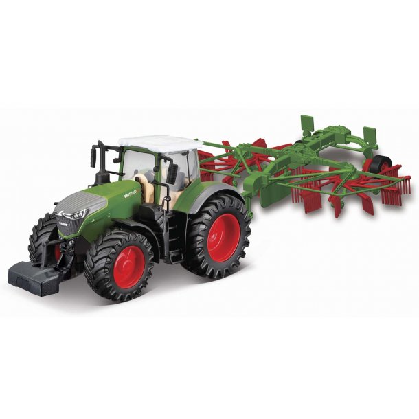 Burago Fendt traktor med krattor