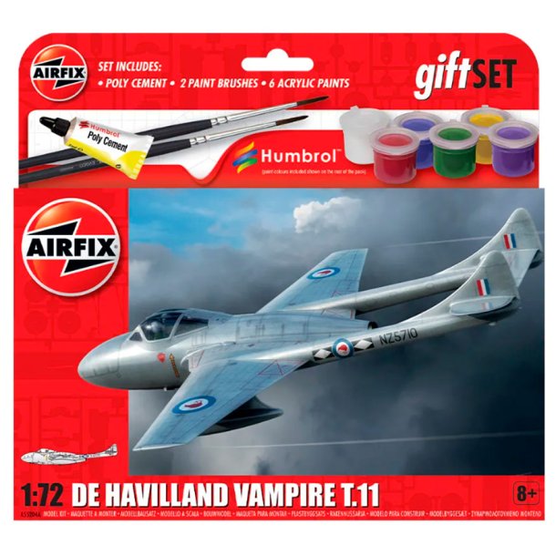 Airfix DE Havilland Vampire T.11 1:72 komplet sæt