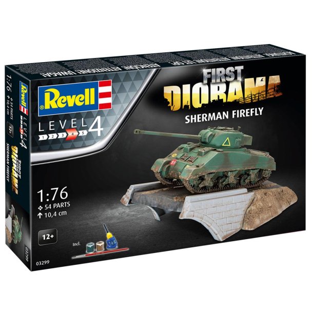 Revell First Diorama Set - Sherman Firefly modelkampvogn