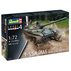 Revell T-55A/AM med KMT-6/EMT-5 modell tank