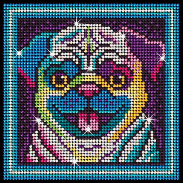 Diamond Art - PUG hund