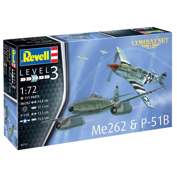 Revell Combat Set Messerschmitt Me262 &amp; P-51B Mustang modellflygplan