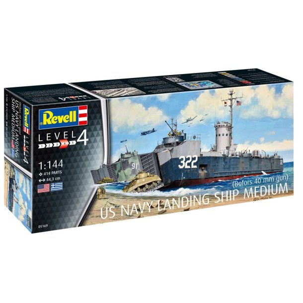 Revell US Navy Landing Ship Mellanstor modellfartyg