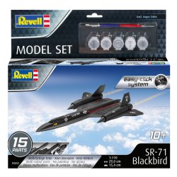 Revell Lockheed SR-71 Blackbird modelfly - easy click - Med lim og maling