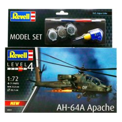 Revell Model Set AH-64A Apache - Med lim og maling
