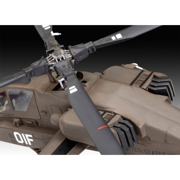 Revell Model Set AH-64A Apache - Med lim og maling