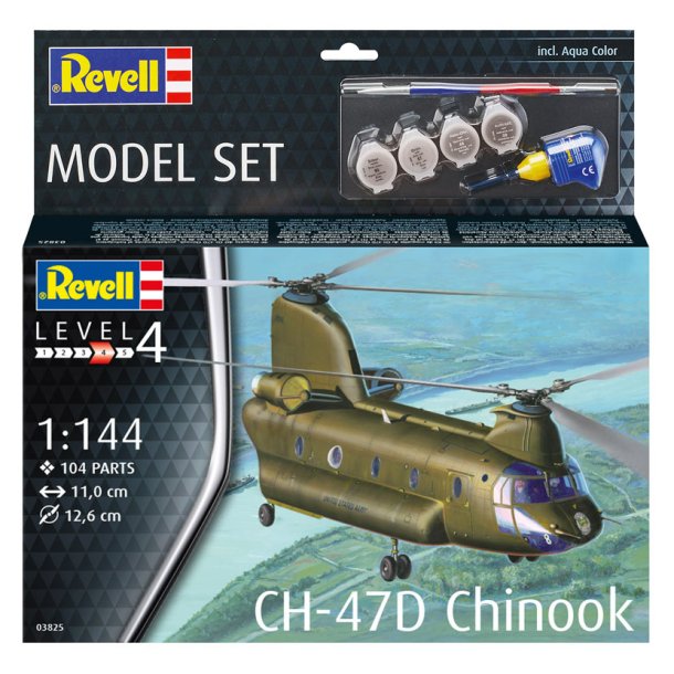 Revell CH-47D Chinook modelhelikopter - Med lim og maling