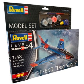 Revell F-86D Dog Sabre modelfly - Med lim og maling