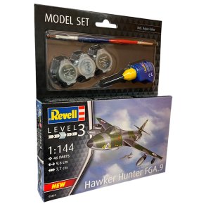 Revell Hawker Hunter FGA.9 modelfly - Med lim og maling