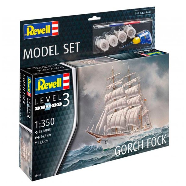 Revell Gorch Fock modellskepp - komplett set