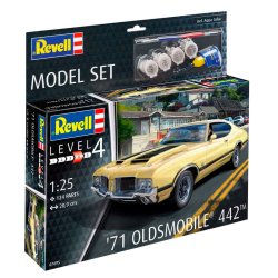 Revell 71 Oldsmobile 442 Coup&eacute; - modelbil - Med lim og maling