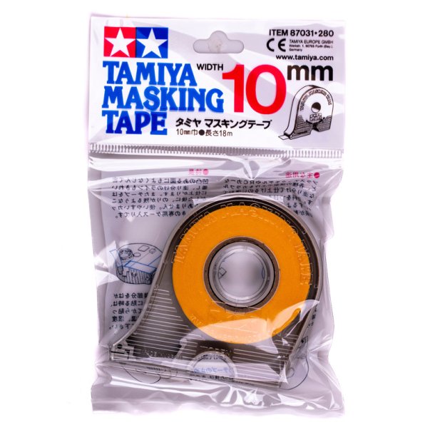 Tamiya afdkningstape med holder 10mm.