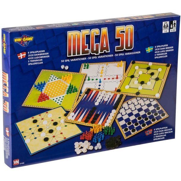Mega spillemagasin med 50 spil varianter