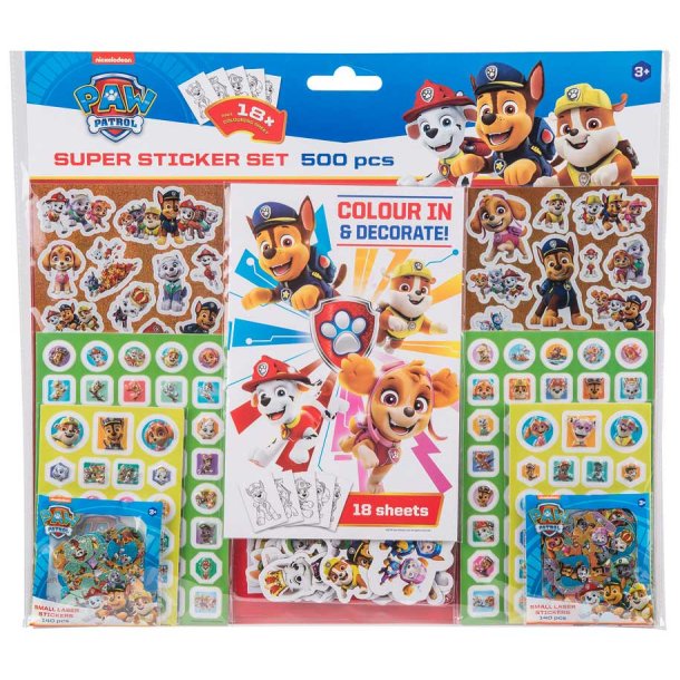 Paw Patrol mega s�t med klisterm�rker