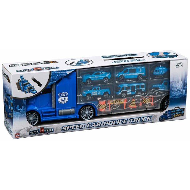 Speedcar politi lastbil med 6 kretjer