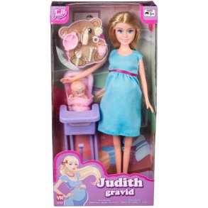 Judith gravid med baby og tilbehr