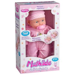 Mathilde dukke med grde og suttelyde