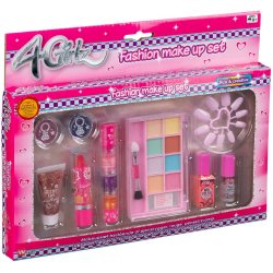 Stort 4-Girlz Makeup st til brn med mange dele