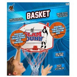Basketspil komplet m/ plade og kurv klar til brug