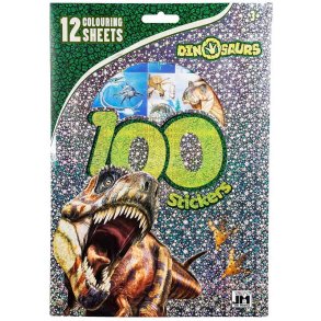 Dinosaurritningar med 100 klisterm�rken