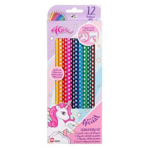 4-Girlz Unicorn frgpennor - 12 st.